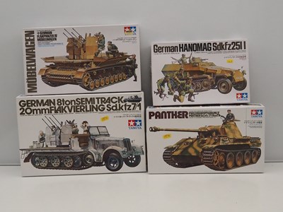 Lot 198 - A group of TAMIYA 1:35 scale military vehicle...