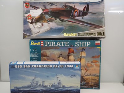 Lot 204 - A group of unbuilt plastic kits comprising an...