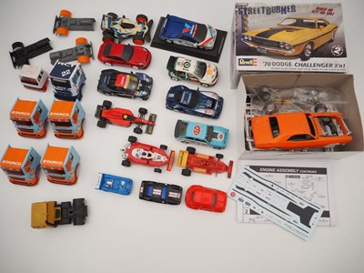 Lot 239 - A mixed tray of unboxed 1:32 scale slot cars,...