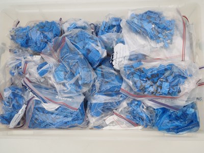 Lot 256 - LEGO: Unboxed mostly blue LEGO bricks and...