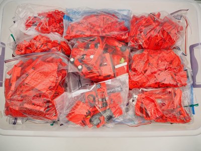 Lot 265 - LEGO: Unboxed mostly red LEGO bricks and...