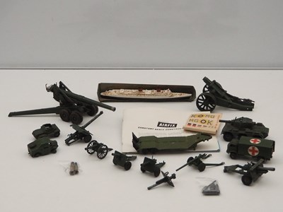 Lot 433 - Playworn Military diecast by BRITAINS, DINKY...