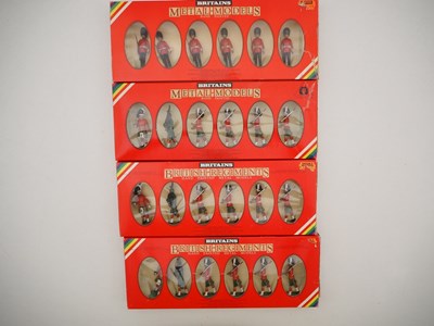 Lot 447 - BRITAINS - A group of boxed cast foot soldier...