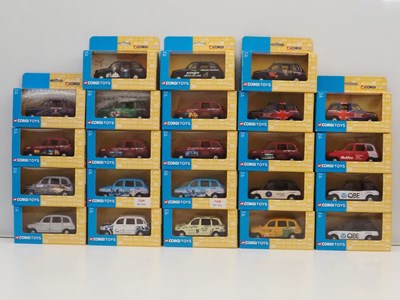 Lot 587 - A group of modern CORGI London Taxis, all code...