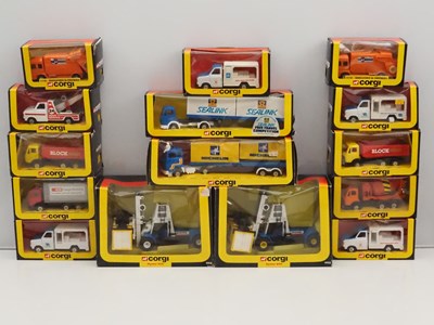 Lot 591 - A group of CORGI diecast trucks and vans all...