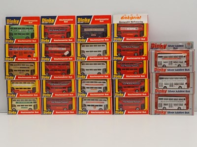 Lot 605 - DINKY - A group of diecast Routemaster and...