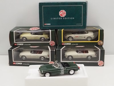 Lot 612 - CORGI - A group of 1:18 scale diecast MG cars...