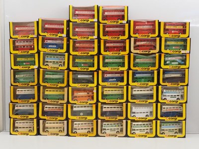 Lot 641 - A group of CORGI diecast buses all in...