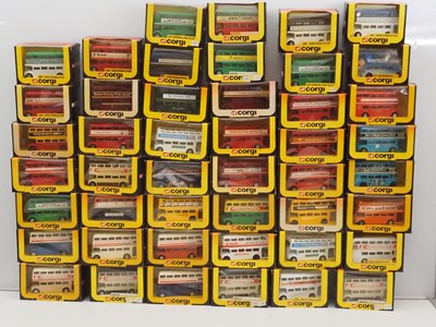 Lot 645 - A group of CORGI diecast buses all in...