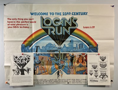 Lot 283 - LOGANS RUN (1976) UK quad film poster for the...