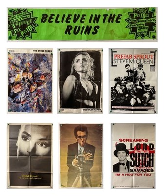 Lot 19 - A group of music promotional posters including...