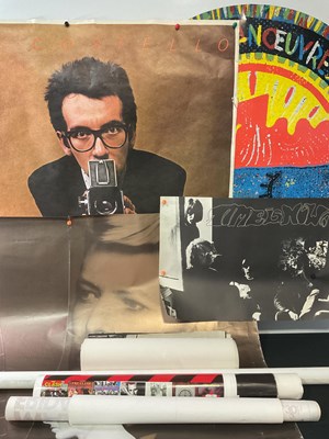 Lot 83 - A large quantity of music posters rolled...