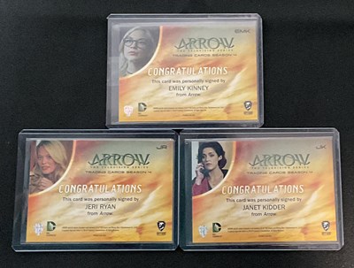 Lot 437 - DC Comics - A collection of trading cards for...