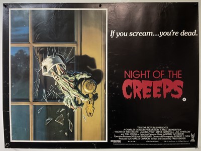 Lot 334 - NIGHT OF THE CREEPS (1986) UK Quad film poster...