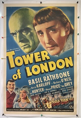 Lot 361 - TOWER OF LONDON (1939) UK one sheet,...