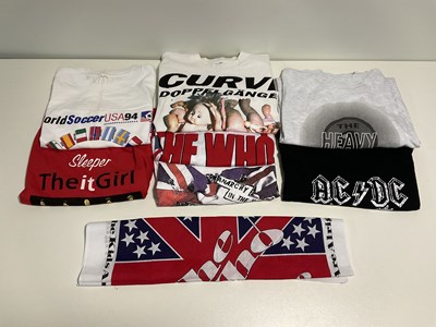 Lot 6 - A quantity of music tour and merch T shirts...
