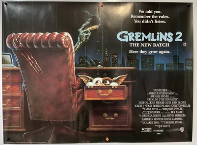 Lot 318 - GREMLINS 2: THE NEW BATCH (1990) UK quad film...