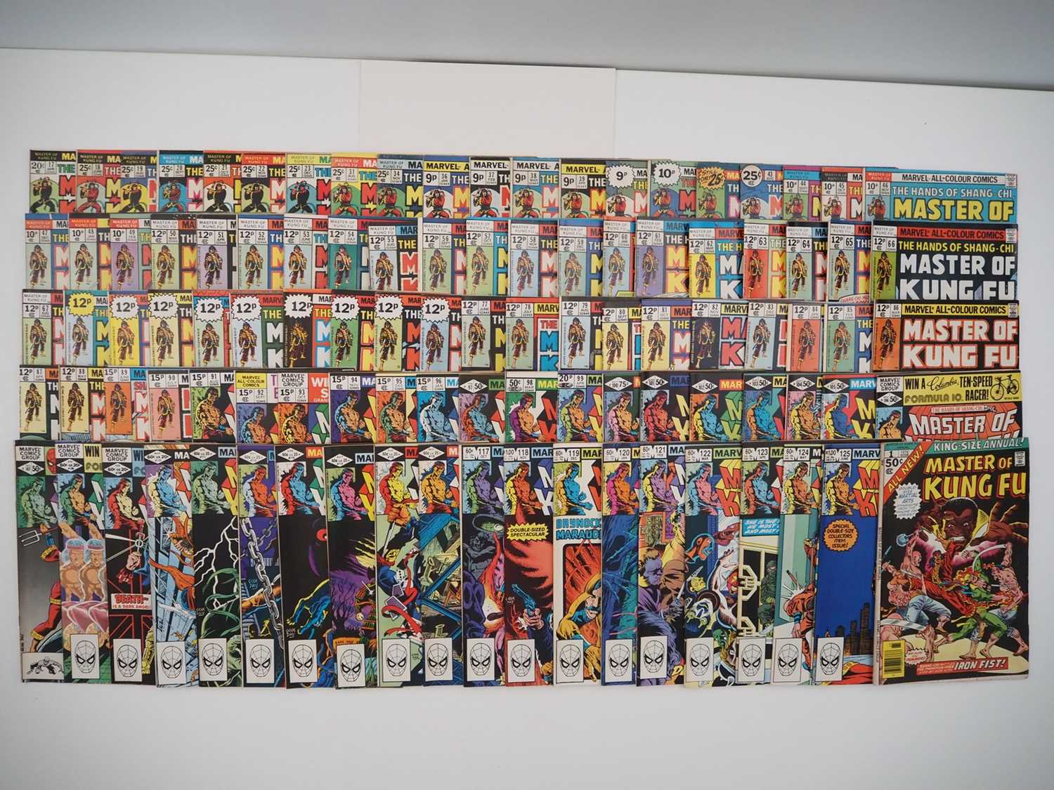 Lot 25 - MASTER OF KUNG FU #17-23, 31, 34, 36-125 +...