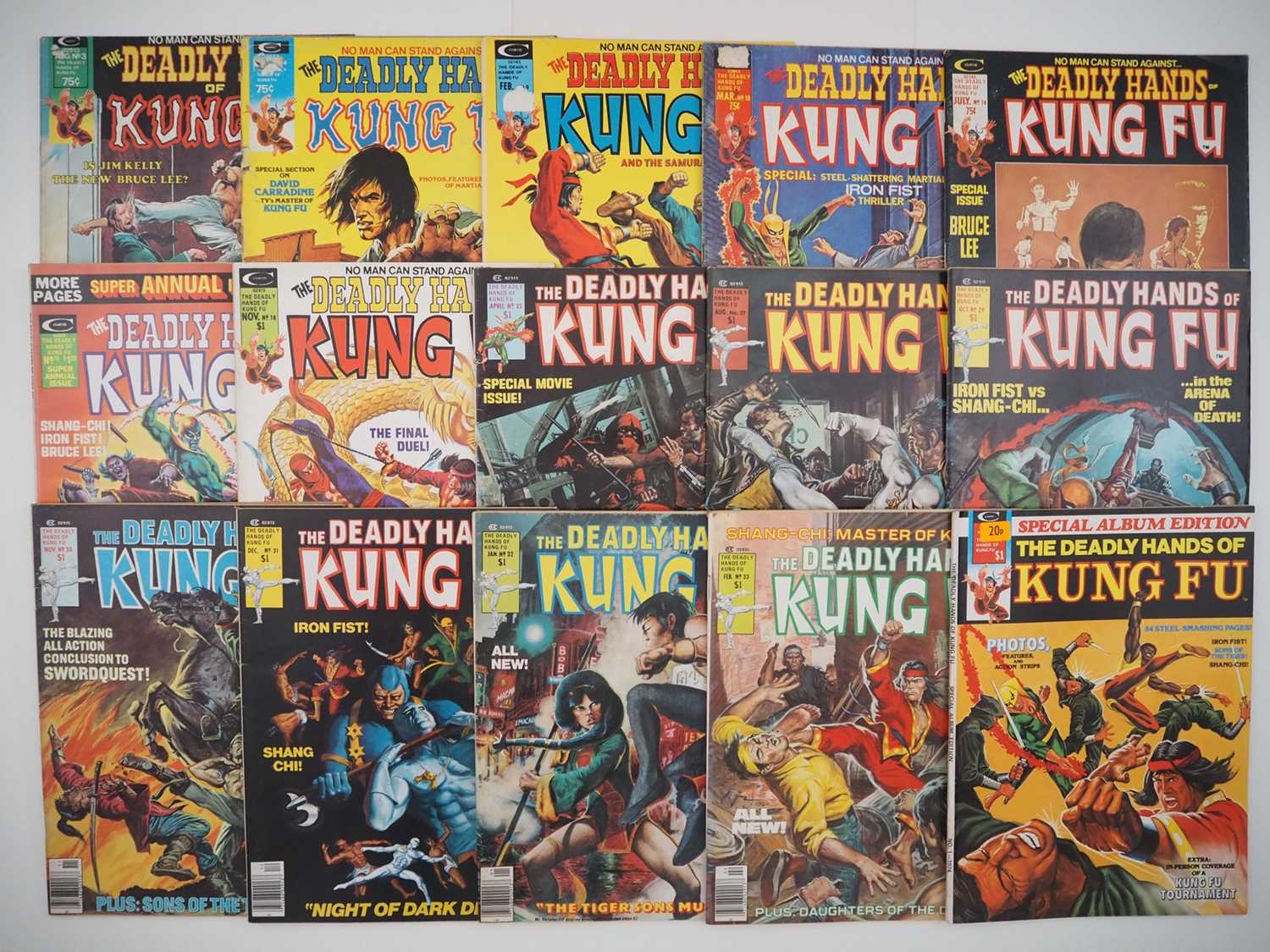 Lot 26 - THE DEADLY HANDS OF KUNG FU #3-4, 9-10, 14-15,...