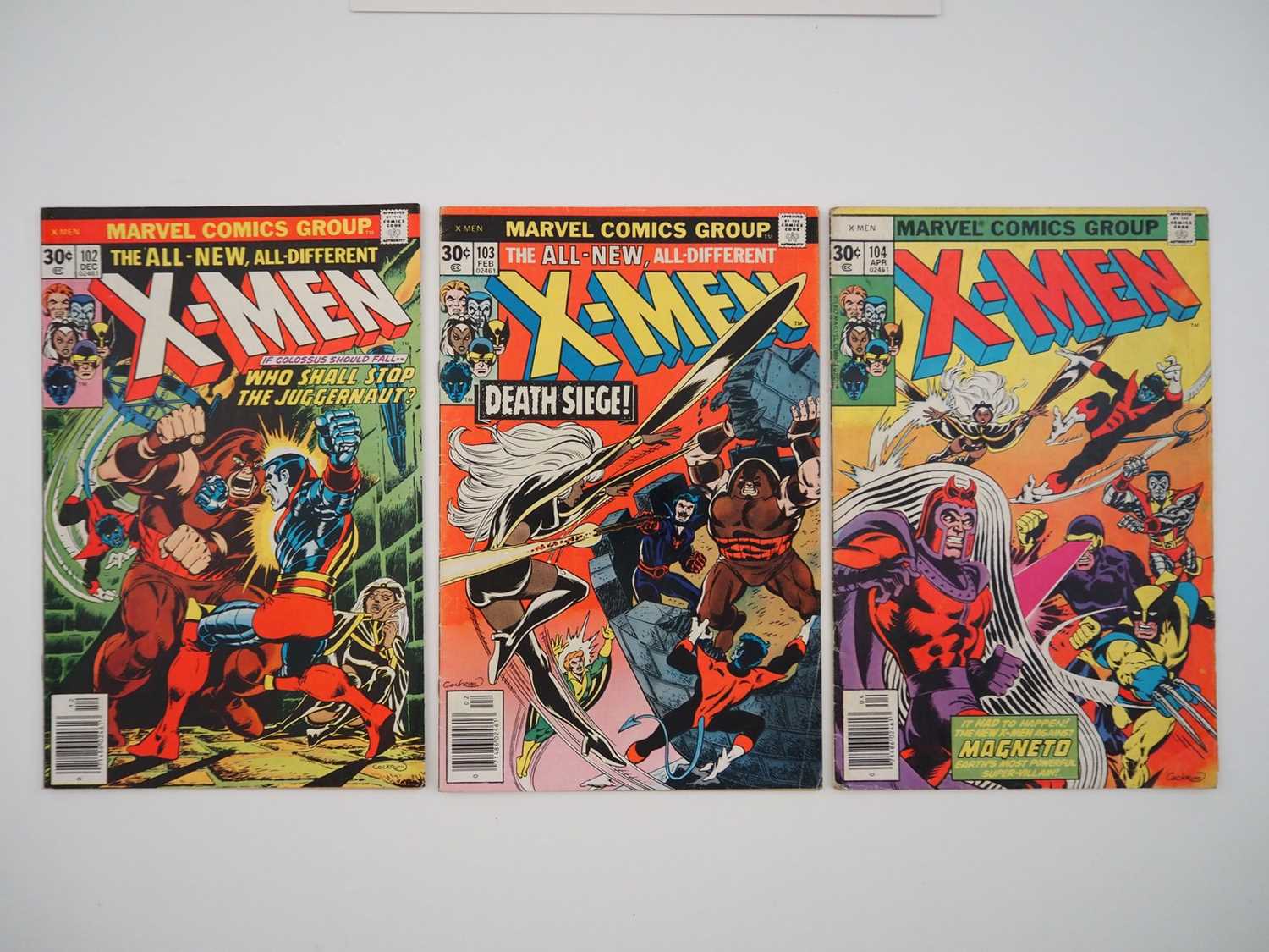 Lot 34 - X-MEN #102, 103, 104 (3 in Lot) - (1976/1977 -...