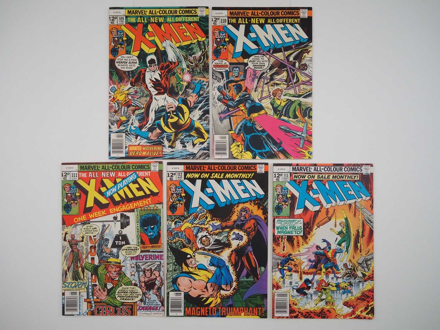 Lot 36 - X-MEN #109, 110, 111, 112, 113 (5 in Lot) -...