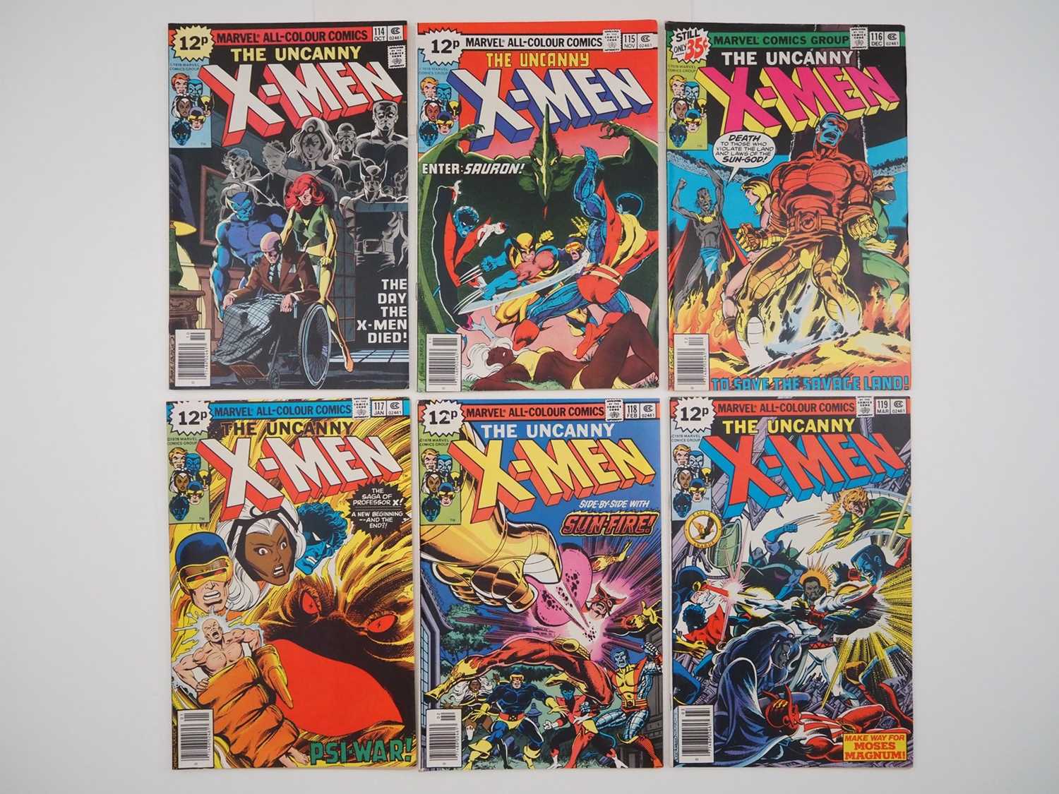 Lot 37 - UNCANNY X-MEN #114, 115, 116, 117, 118, 119 (6...