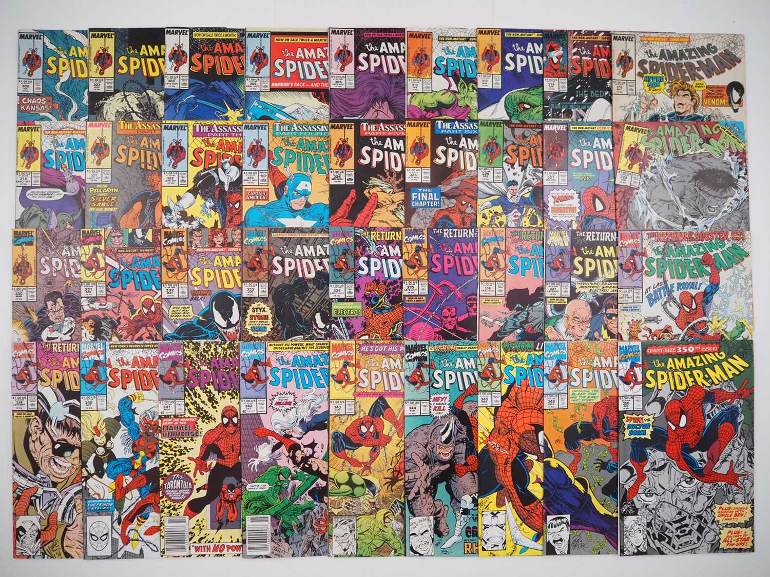 Lot 47 - AMAZING SPIDER-MAN #302-303, 305-306, 309, 312-...