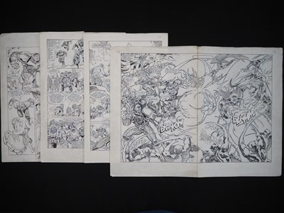 Lot 100 - ORIGINAL ART PAGES FOR ISSUE #3 OF MARVEL UK'S...