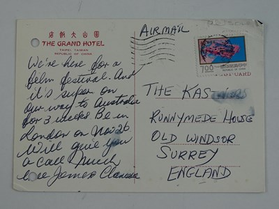 Lot 14 - A handwritten and hand signed postcard to the...