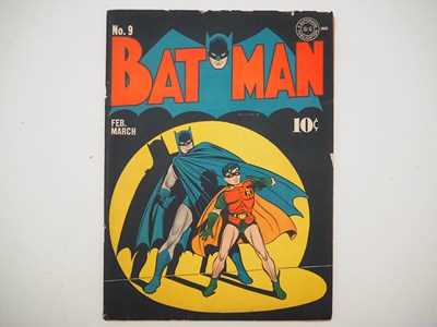 Lot 394 - BATMAN #9 (1942 - DC) - Iconic cover art by...
