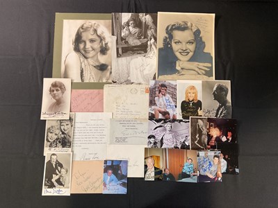Lot 374 - A collection of mixed celebrity autographs,...