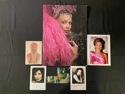 Lot 375 - Musician autographs - KYLE MINOGUE x 3,...