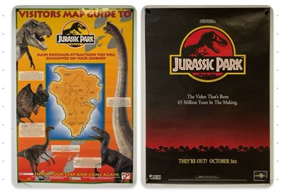 Lot 78 - JURASSIC PARK (1993) Video release film poster...