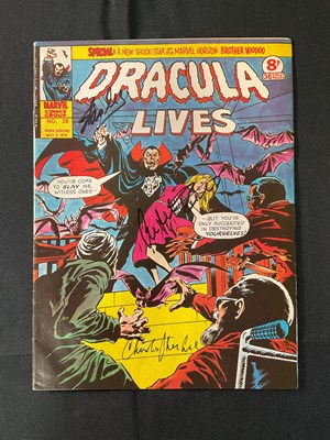 Lot 385 - Dracula Lives Marvel Comic #28 signed by STAN...