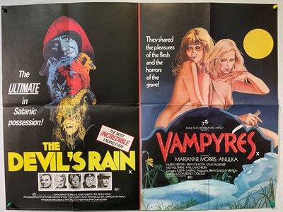 Lot 347 - VAMPYRES / THE DEVIL'S RAIN (1975) UK quad...