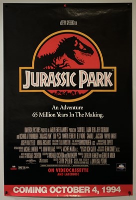 Lot 77 - JURASSIC PARK (1993) US VHS release poster...