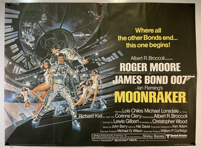 Lot 222 - MOONRAKER (1979) UK quad film poster, James...