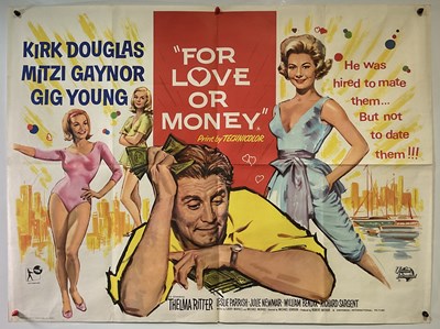 Lot 140 - FOR LOVE OR MONEY (1963) UK quad film poster...