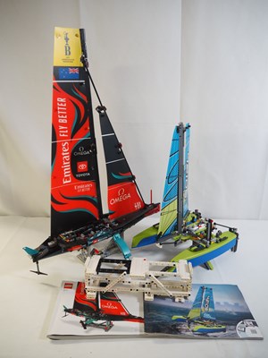 Lot 155 - LEGO - A pair of Technic competition sailing...