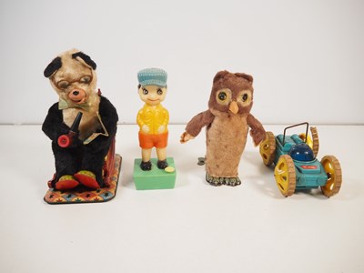 Lot 201 - MARX vintage clockwork owl together with other...