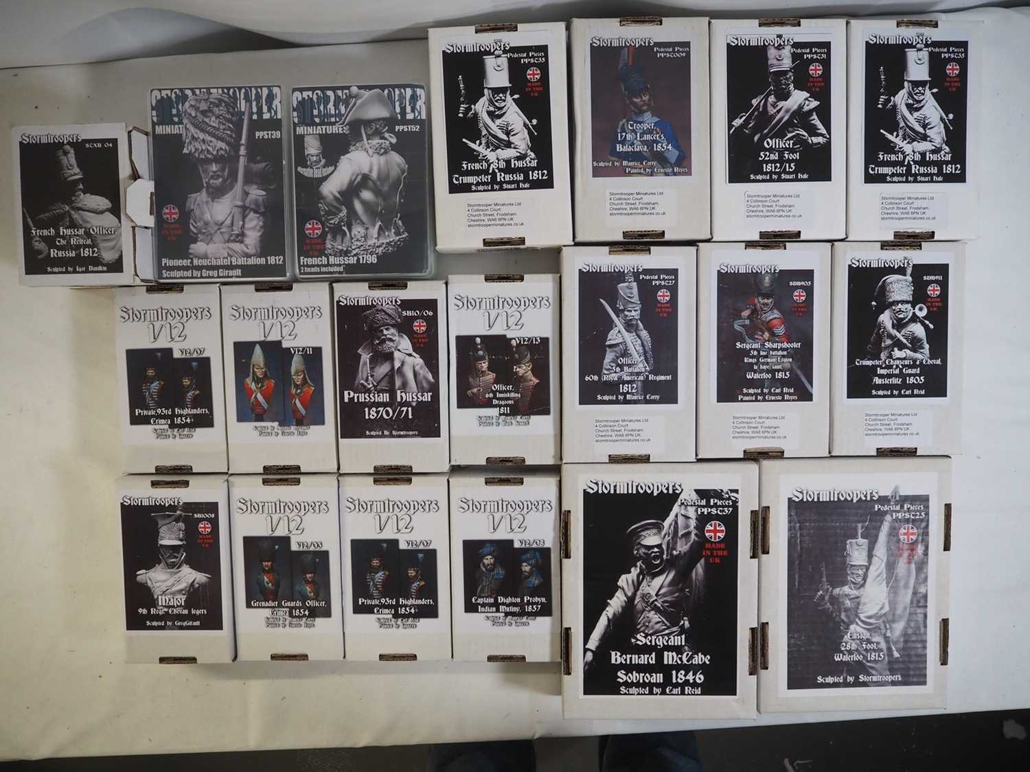 Lot 235 - A host of resin military figure 54mm kits from...