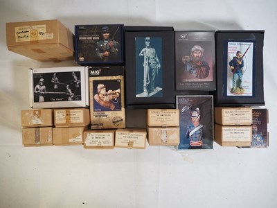 Lot 246 - A mixture of whitemetal and resin kits of...