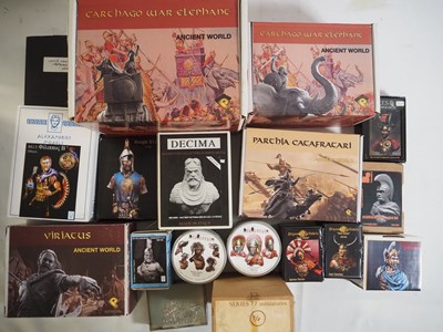 Lot 254 - A Rabble of resin military kits with figures...