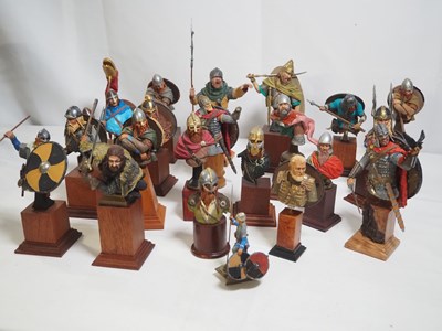 Lot 261 - A horde of painted Viking resin sculptures and...