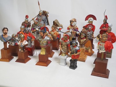 Lot 262 - A cohort of painted Roman resin and whitemetal...