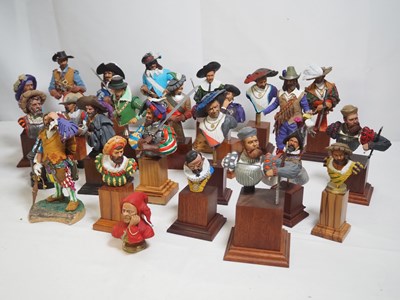 Lot 264 - A gathering of painted resin and whitemetal...