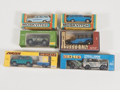 Lot 329 - A group of diecast cars all of Soviet Union...