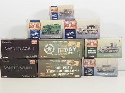 Lot 391 - Mixed group of diecast military tanks and...