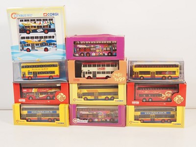 Lot 419 - CORGI OOC 1:76 scale diecast buses and bus...