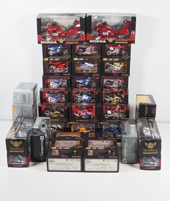 Lot 426 - Large group of diecast motor cycles in various...